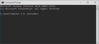 Windows Command Prompt Application window