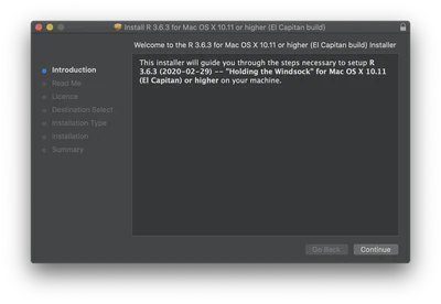 R Installer Introduction.