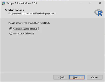 Customize Startup Options