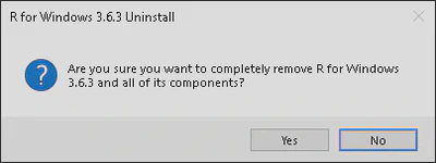 R for Windows Uninstall Announcement.