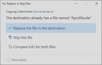 Replace Rprofile.site File.